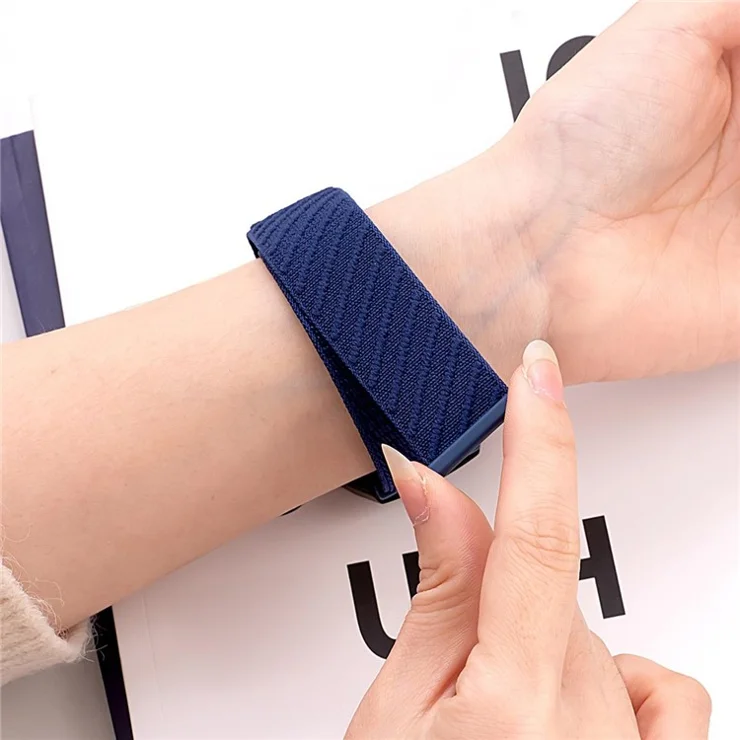 22mm Watch Band For Huawei Watch GT 5 Pro 46mm / GT 5 46mm / GT 4 46mm / Watch 4 / Samsung Galaxy Watch3 Nylon Loop Strap - Pink