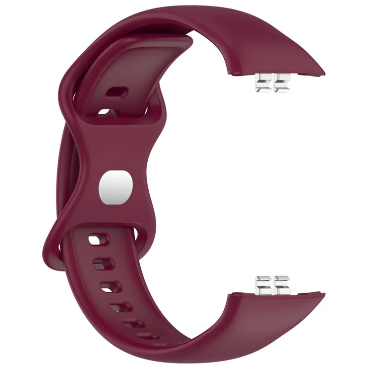 For Honor Choice ROSSINI 2i Silicone Watch Strap Reverse Buckle Sports Wrist Band - Wine Red