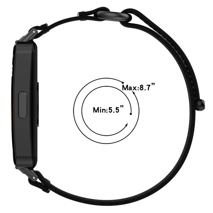 KALEBOL Watch Strap For Huawei Band 10 / 9 / 8 Adjustable Nylon Breathable Wrist Band - Orange / Beige