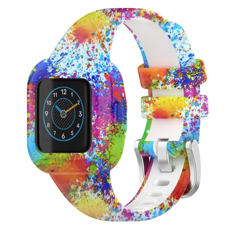 For GarminFit RJ3 / Garmin Vivofit JR3 Pattern Printing Silicone Smart Watch Band Wrist Strap Replacement - Painted