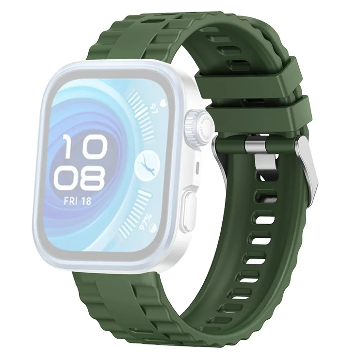 Correa de Silicona Verde para Huawei Watch Fit Pro con Hebilla