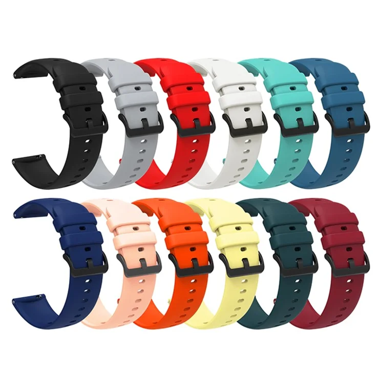 Sporty Waterproof Watch Band Premium Universal Silicone Rubber 22mm Replacement Straps with Black Buckle for Huawei Watch 3 / Samsung Gear S3 Frontier / S3 Classic - Pink