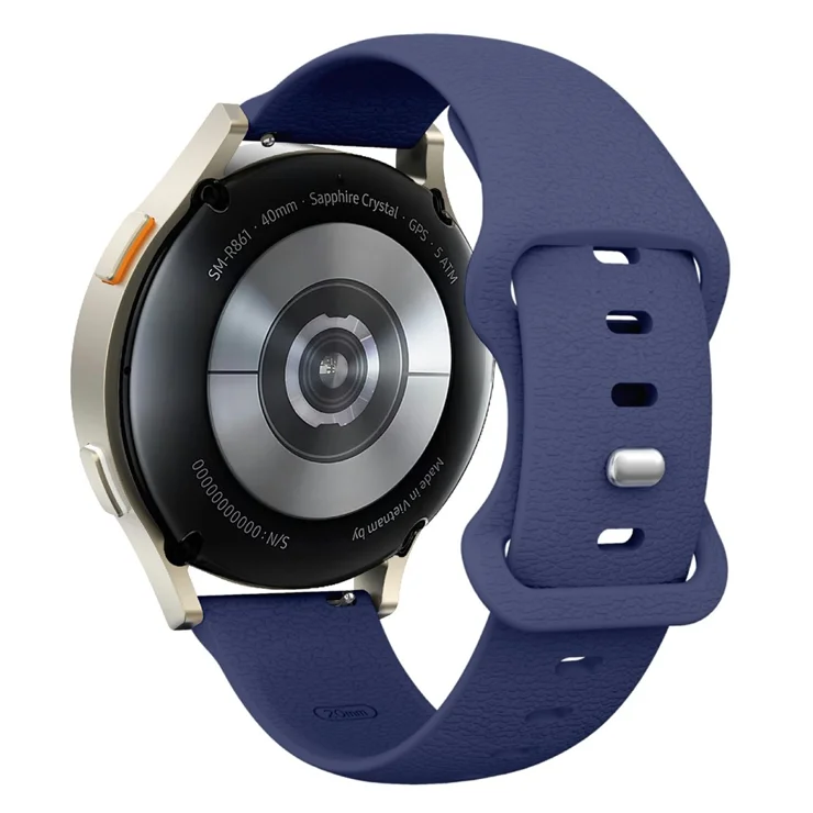 Cinturino in silicone regolabile per orologio da 20 per Sasung Huawei Aazfit Sart Watch - Grigio