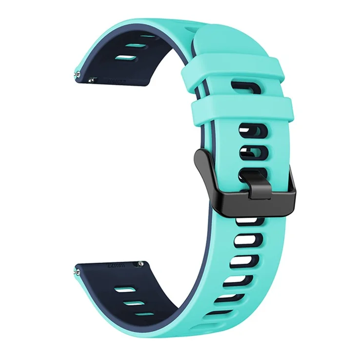 Replacement Smart Watch Strap Silicone Wrist Band 22mm for Xiaomi Mi Watch Color Sports - Mint Green/Midnight Blue
