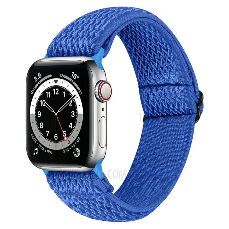 Braided Nylon Adjustable Watch Band Replacement Bracelet Strap for Apple Watch Ultra 49mm / Series 8 45mm / 7 45mm / 1 / 2 / 3 42mm 4 / 5 / 6 / SE / SE (2022) 44mm - Blue