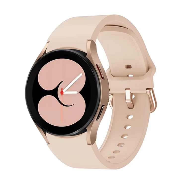 Soft Silicone Watch Strap Replacement Sport Band for Samsung Galaxy Watch6 40mm 44mm / Watch6 Classic 43mm 47mm / Watch 5 40mm 44mm / 5 Pro 45mm / Watch4 40mm 44mm - Pink