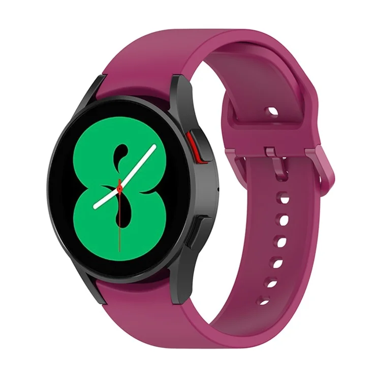 20mm Silicone Watch Bands Replacement Straps for Samsung Galaxy Watch6 40mm 44mm / Watch6 Classic 43mm 47mm / Watch 5 40mm 44mm / 5 Pro 45mm / Watch4 40mm 44mm - Wine Red