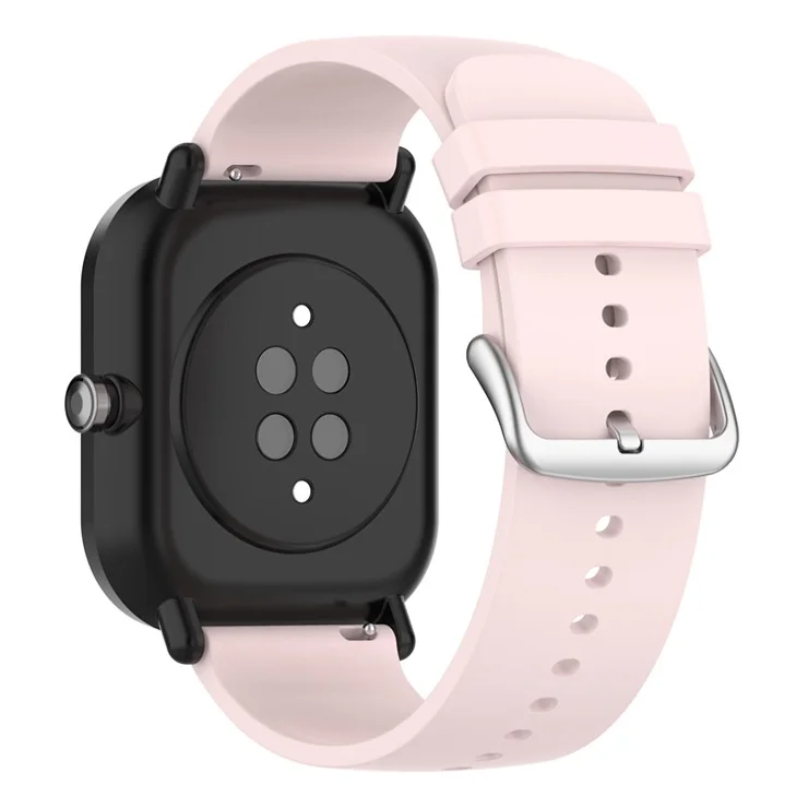 20mm Soft Silicone Smart Watch Band Replacement Adjustable Watch Straps for Huami Amazfit GTS 3 - Pink