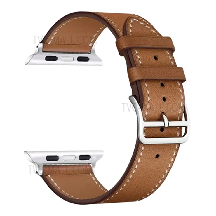 IMAK PG1 Series PU Leather Smart Watch Strap Wrist Band for Apple Watch Series 10 42mm / 9 8 7 41mm / 6 5 4 SE SE (2022) SE (2023) 40mm / 3 2 1 38mm - Brown
