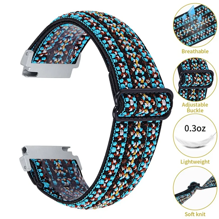 Breathable Knitted Watch Strap Elastic Watchband with Adjustable Buckle for Samsung Galaxy Watch4 Classic 42mm 46mm/Galaxy Watch Active/Galaxy Watch Active2 40mm 44mm - 4#