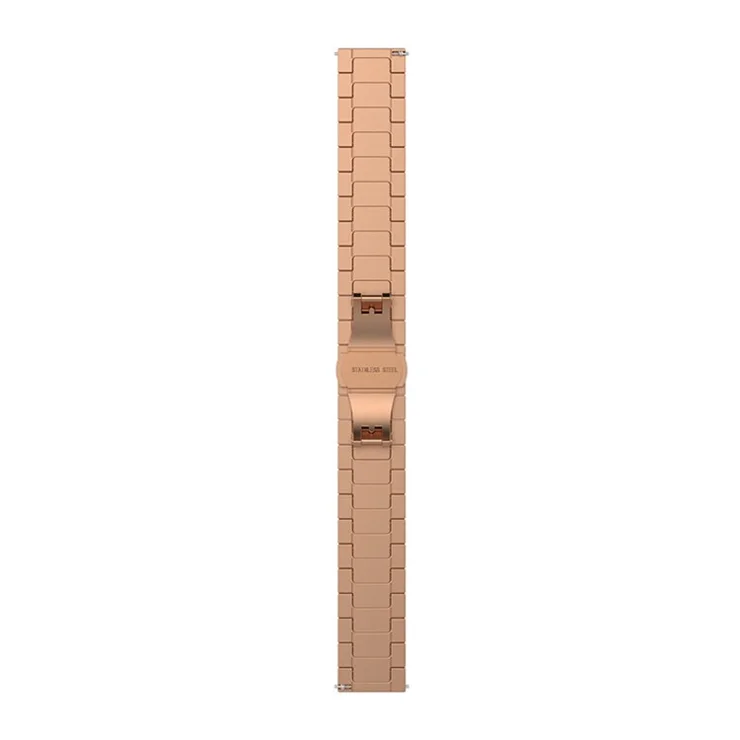 1-Bead Metal Watch Strap Replacement 16mm Wrist Strap Watch Band for Huawei Watch Fit Mini / Keep B4 - Rose Gold