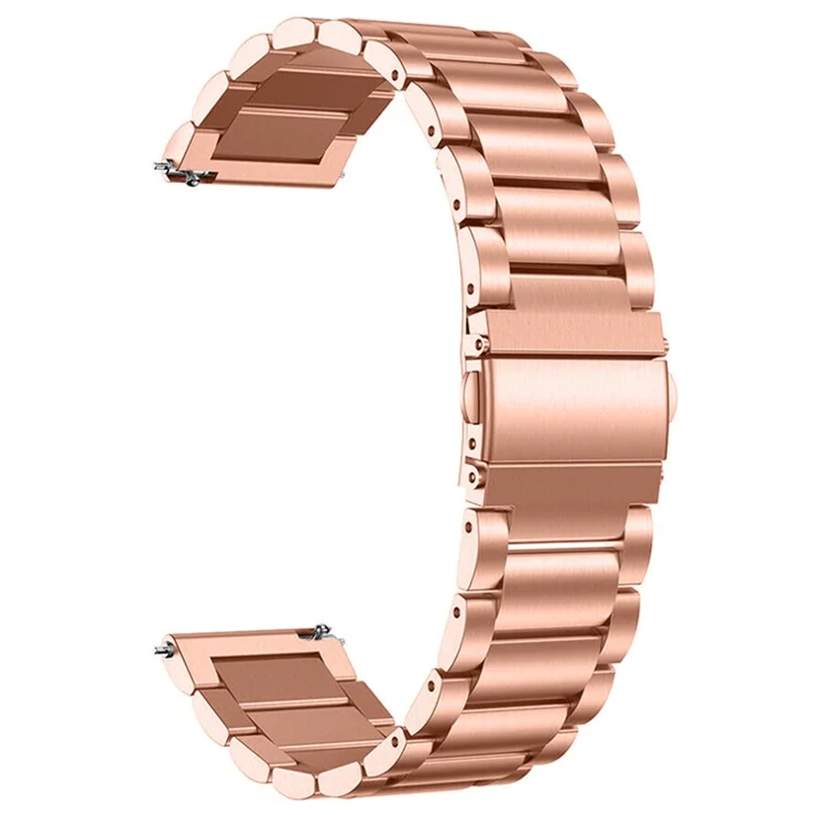 20mm Stainless Steel Watch Strap for Garmin Vivomove Style/Garminmove Style Quick Release Watchband with Folding Clasp - Rose Gold