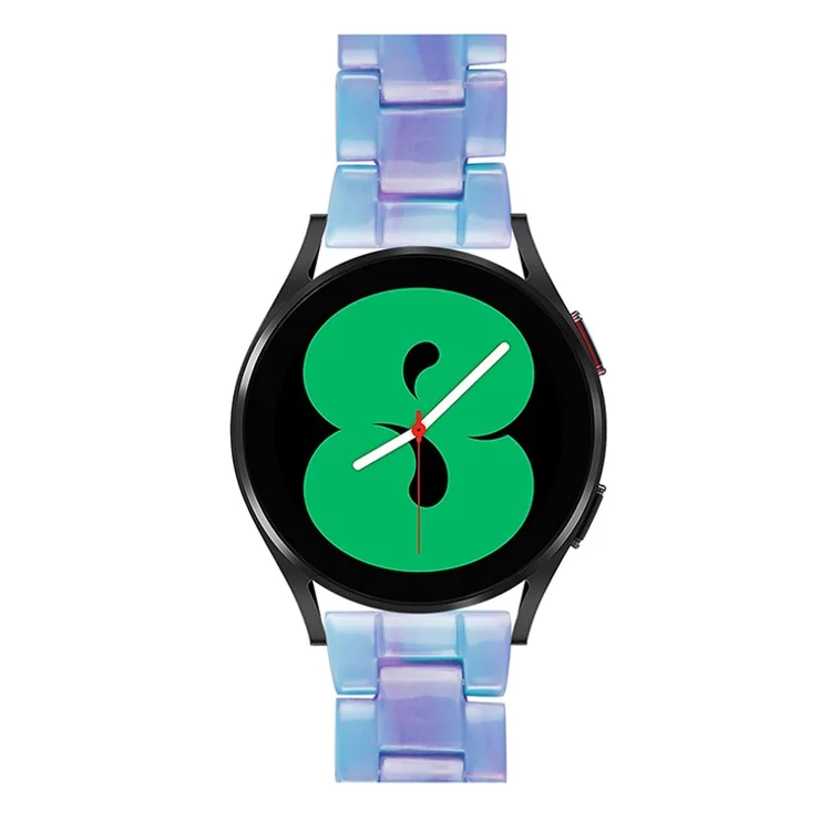 For Huawei Watch 2/Watch GT 2 42mm Resin Watch Band Wrist Strap Replacement 20mm with Stainless Steel Buckle - Blue/Purple