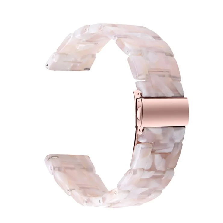 For Huami Amazfit Bip S/GTR 42mm/GTS/Bip Lite 20mm Watch Strap Replacement Resin Wrist Band - Pink/White