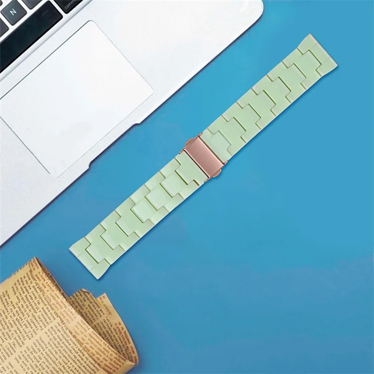 For Garmin Vivomove3/Garmin Move3 Fashionable Watch Strap Replacement Resin Wrist Band 20mm - Avocado Green