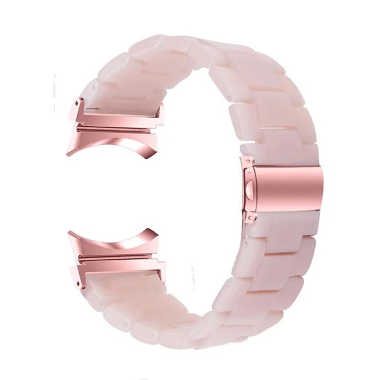 For Samsung Galaxy Watch4 Active 40mm/44mm / Watch4 Classic 42mm/46mm Stylish Resin Wrist Strap Smart Watch Replacement Band - Pink