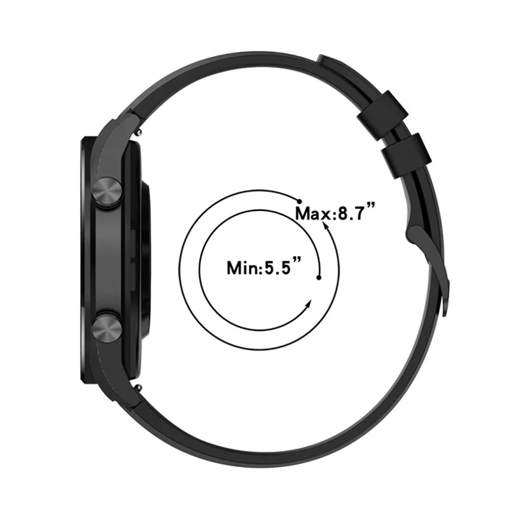 For Xiaomi Watch S1 22mm Silicone Watch Band Replacement Spare Watch Strap - Purple