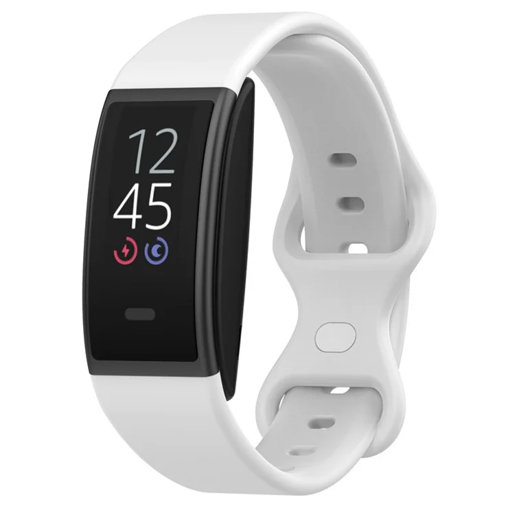 For Amazon Halo View Silicone Watchband Quick Release Wrist Strap for Sports Watch Band with Butterfly Buckle (Size: S) - White