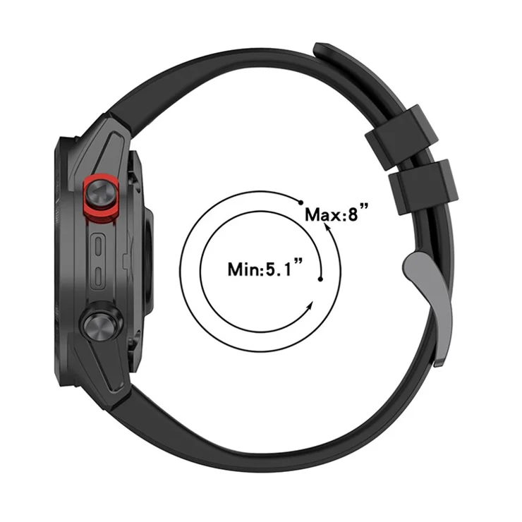 For Garmin Fenix 7S/Fenix 6S/Instinct 2S Quick Release Watch Strap Silicone Wrist Band Sports Watch 20mm Watchband with Metal Buckle - Midnight Green