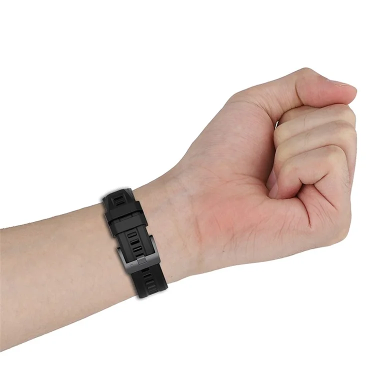 For Garmin Fenix 7/7 Solar/Epix Gen2 Quick Release Watch Band 22mm Silicone Wrist Strap Sports Watch Replacement Watchband with Metal Buckle - Midnight Blue