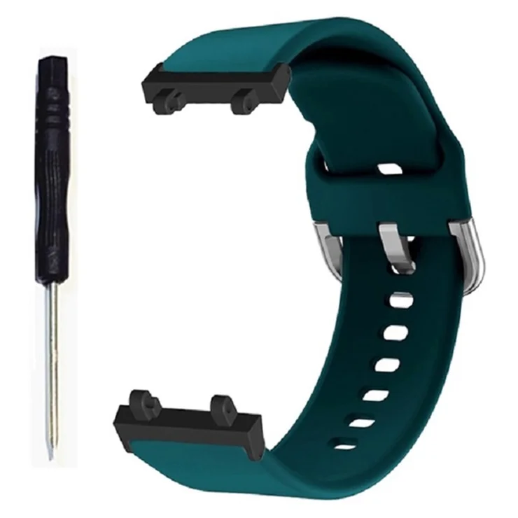 For Huami Amazfit T-Rex 2 Silicone Watch Strap Adjustable Wrist Band with Square Pin Buckle - Midnight Blue