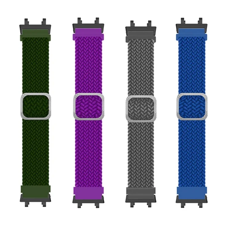 Watch Strap for Huami Amazfit T-Rex 2, Nylon Braided Adjustable Loop Wrist Band Replacement - Blue
