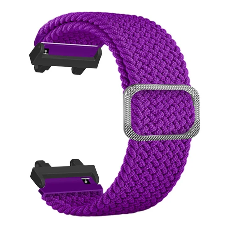 Watch Strap for Huami Amazfit T-Rex 2, Nylon Braided Adjustable Loop Wrist Band Replacement - Purple