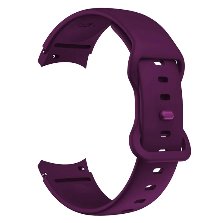 For Samsung Galaxy Watch4 Classic 42mm / 46mm / Watch4 Active 40mm / 44mm Silicone Watch Band Wrist Strap with Adjustable Buckle - Dark Purple