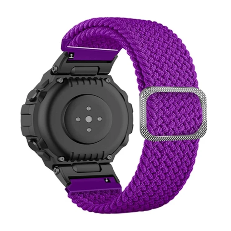 For Huami Amazfit T-Rex / T-Rex Pro / Ares Breathable Watch Strap Flexible Nylon Watch Band with Adjustable Buckle - Purple