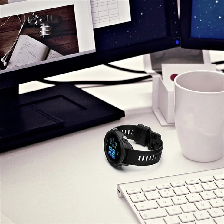 For Garmin Forerunner 955 Twill Design Soft TPU Adjustable Smart Watch Replacement Strap - Black