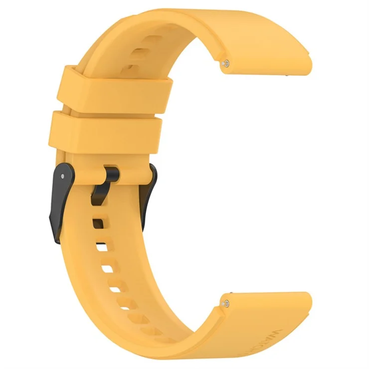 For Samsung Galaxy Watch6 40mm 44mm / Watch6 Classic 43mm 47mm / Watch 5 40mm 44mm / 5 Pro 45mm 20mm Silicone Strap Wristband - Yellow