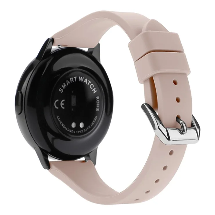 For Samsung Galaxy Watch 5 Pro 45mm / Huami Amazfit Bip 3 Pro Universal 20mm Smartwatch Strap Adjustable Silicone Wrist Band - Pink