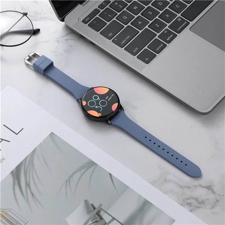 For Huawei Watch GT 3 Pro 46mm / Apex 46mm / Apex Pro Universal 22mm Replacement Strap Adjustable Silicone Wrist Band - Lake Blue