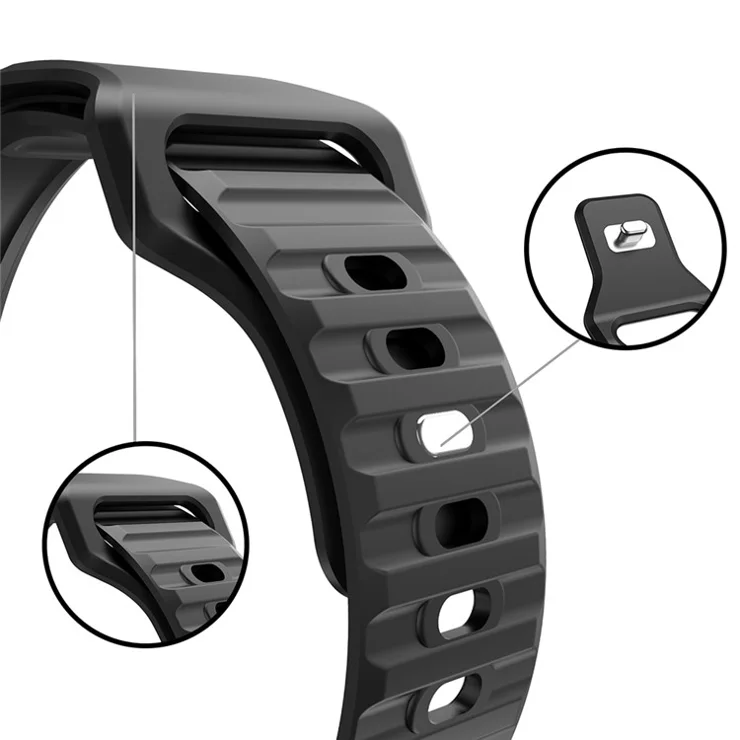 For Apple Watch Series 10 42mm / 9 8 7 41mm / 6 5 4 SE SE (2022) SE (2023) 40mm / 3 2 1 38mm Stripe Design Silicone Smartwatch Band Replacement Wrist Strap - Blue