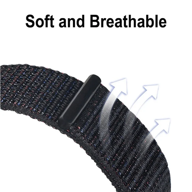 For Huawei Band 7 Nylon Watch Strap Adjustable Loop Fastener Replacement Sport Wrist Band - Multi-Color