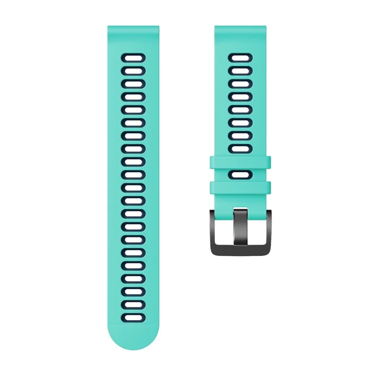 For Samsung Galaxy Watch6 40mm 44mm / Watch6 Classic 43mm 47mm / Watch 5 40mm 44mm / 5 Pro 45mm / Watch4 40mm 44mm / Huami Amazfit Bip 3 Pro Silicone Watch Band 20mm Replacement Strap - Teal / Blue