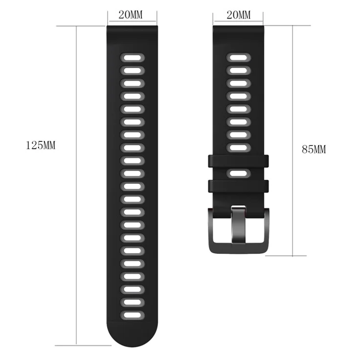 For Samsung Galaxy Watch6 40mm 44mm / Watch6 Classic 43mm 47mm / Watch 5 40mm 44mm / 5 Pro 45mm / Watch4 40mm 44mm / Huami Amazfit Bip 3 Pro Silicone Watch Band 20mm Replacement Strap - Teal / Blue