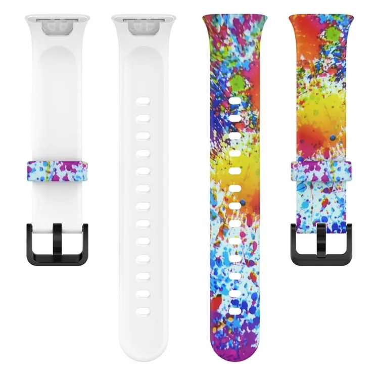For Xiaomi Mi Band 7 Pro Sport Band Soft Silicone Pattern Printing Replacement Wristband, Standard Size - Painting