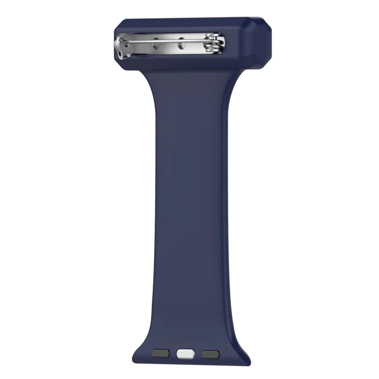 For Apple Watch Series 10 42mm / 9 8 7 41mm / 6 5 4 SE SE (2022) SE (2023) 40mm / 3 2 1 38mm Doctor Nurse Watch Band Silicone Strap Hanging Buckle - Midnight Blue