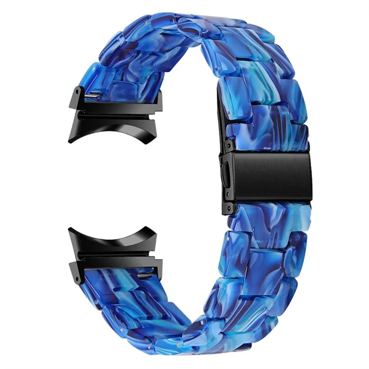 For Samsung Galaxy Watch 5 40mm / 44mm / Watch 5 Pro 45mm Resin Strap Replacement Wristband with Stainless Steel Buckle - Dawn Blue