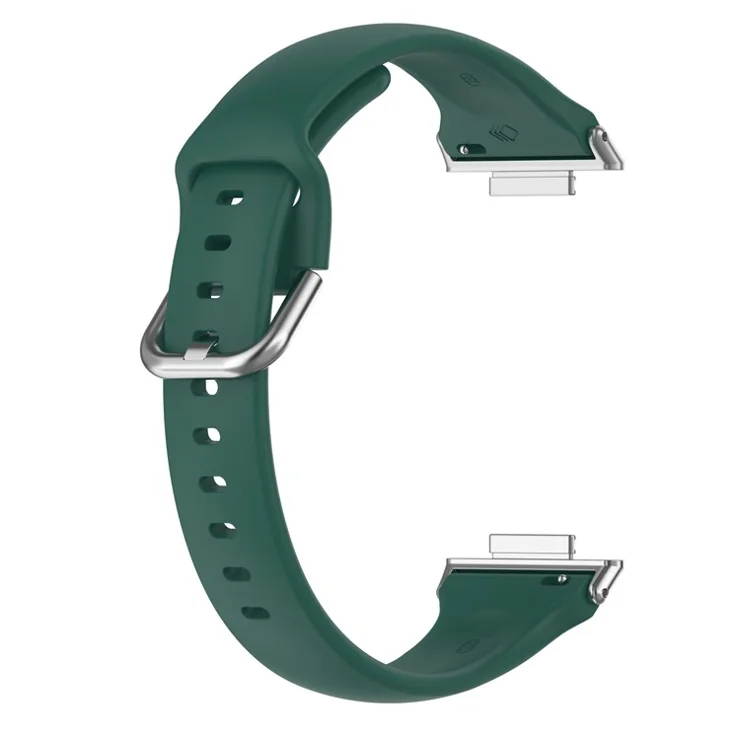 For Huawei Watch Fit 2 Silicone Watch Band Quick Release Sport Strap Replacement Bracelet - Green