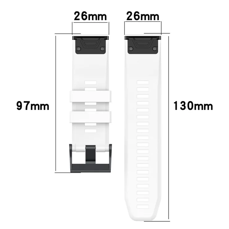 For Garmin Enduro / Tactix Delta / Tactix 7 Pro Dual Colors Replacement Wrist Band 26mm Textured Silicone Watch Strap - Grey / Orange