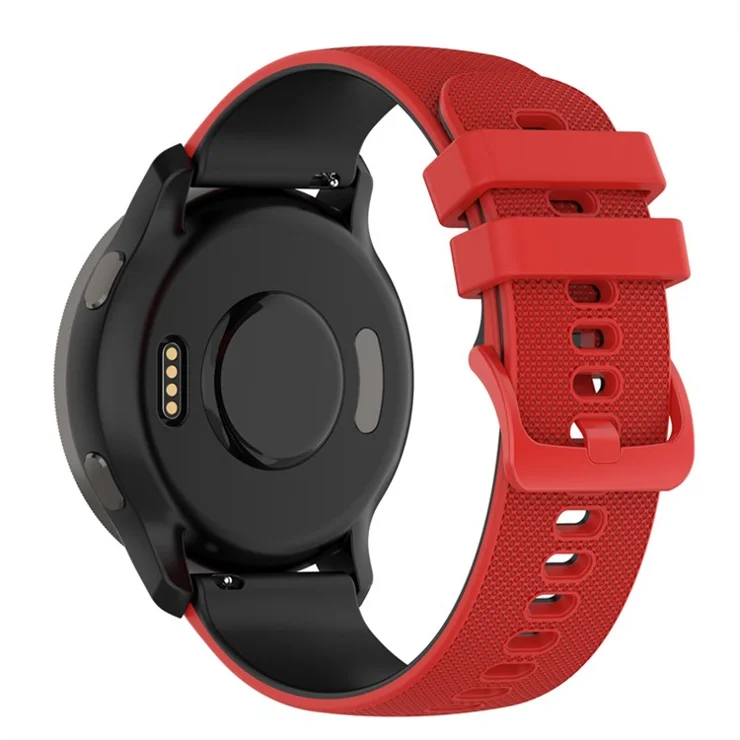 For Huawei Watch Buds / Watch GT / Watch GT 3 Pro 46mm Silicone Watch Band 22mm Dual-color Waterproof Soft Replacement Strap - Red / Black