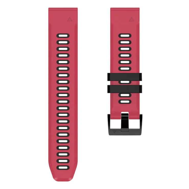For Huami Amazfit Falcon / Coros Vertix Silicone Watchband Quick Release Watch Strap - Red / Black