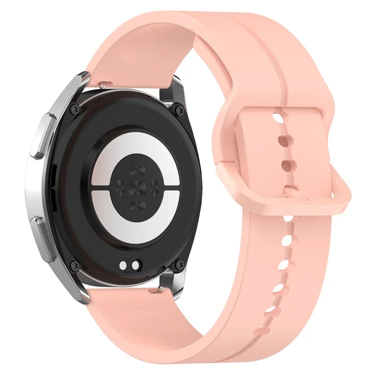 For Samsung Galaxy Watch3 45mm / Huawei Watch GT 3 SE Universal Watch Strap 22mm Silicone Adjustable Wrist Band - Light Pink