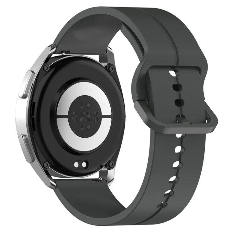For Samsung Galaxy Watch3 45mm / Huawei Watch GT 3 SE Universal Watch Strap 22mm Silicone Adjustable Wrist Band - Dark Grey