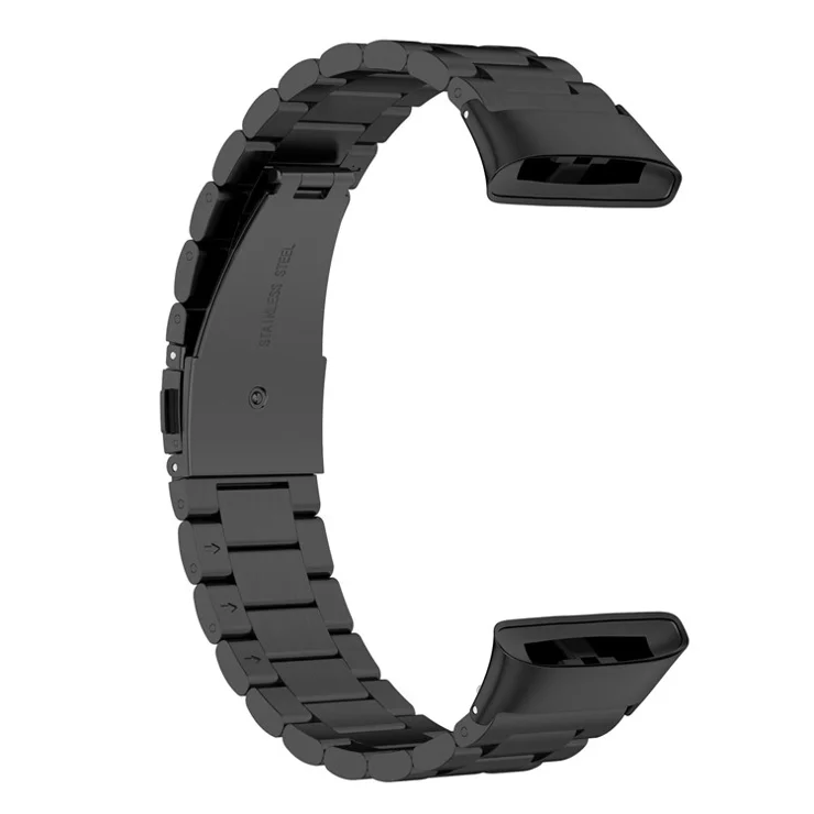 For Xiaomi Redmi Watch 3 / Mi Watch Lite 3 Watch Band 3 Beads Stainless Steel Metal Strap with Case+Tool - Black