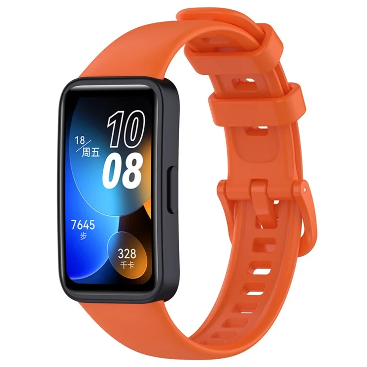 For Huawei Band 8 / Band 8 NFC / Band 9 / Band 9 NFC Silicone Watch Bands Waterproof Sport Watchband Strap - Orange