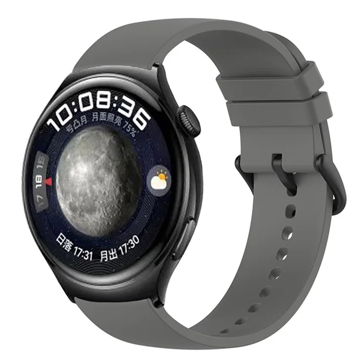 For Huawei Watch GT 4 46mm / Watch 4 Pro / Watch 4 / Watch 3 Pro / Watch GT 3 SE / Xiaomi Watch 2 Pro Silicone Watch Band - Dark Grey