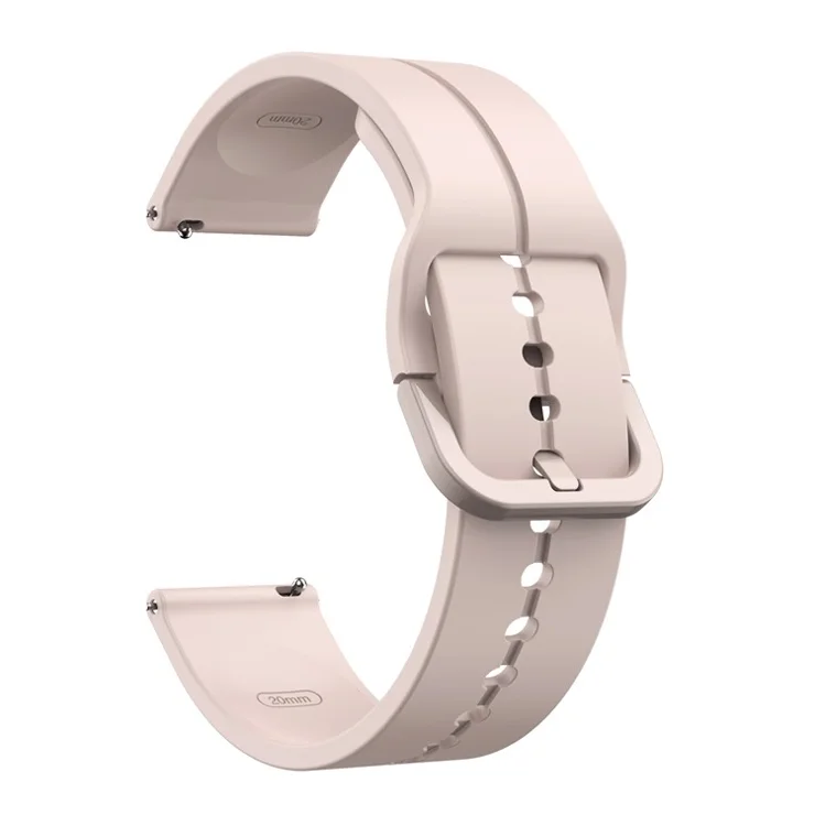 For Garmin VivoMove Trend / Luxe / Style 20mm Watch Band Silicone Wrist Strap with Square Buckle - Pink